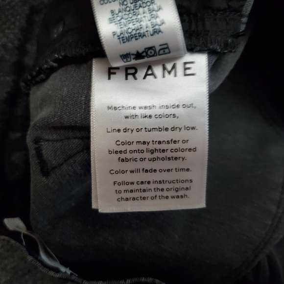 Frame Le Skinny De Jeanne Tonal Python 27 (Meas 27x29 9") Snake Print Jeans A14 - Picture 9 of 11